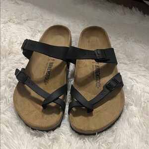 Birkenstock Mayari Black Double Strap Sandals